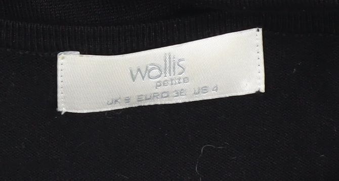 Wallis Women's Black Viscose Jumper S Petites