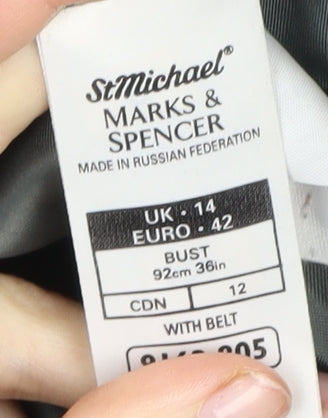 Marks and Spencer Women's Grey Overcoat Size 14