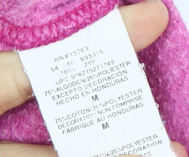 Champion Women's Pink Full Zip Hoodie Medium