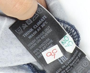 Marks and Spencer Women's Blue Floral Shift Dress - Size 12