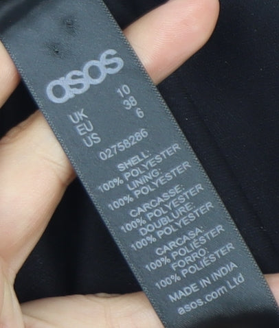 ASOS Women's Black Beaded Sheath Dress Size 10