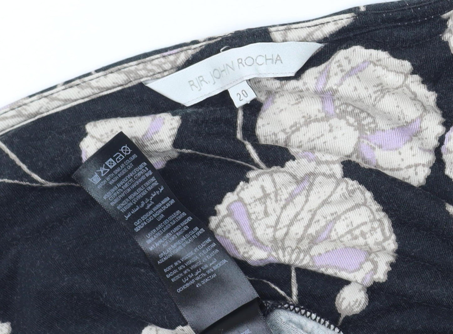 RJR John Rocha Black Floral Women’s Dress Size 20