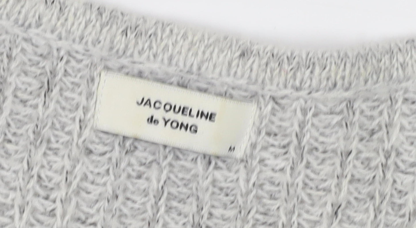 Jacqueline de Yong Women's Grey Pullover Jumper M
