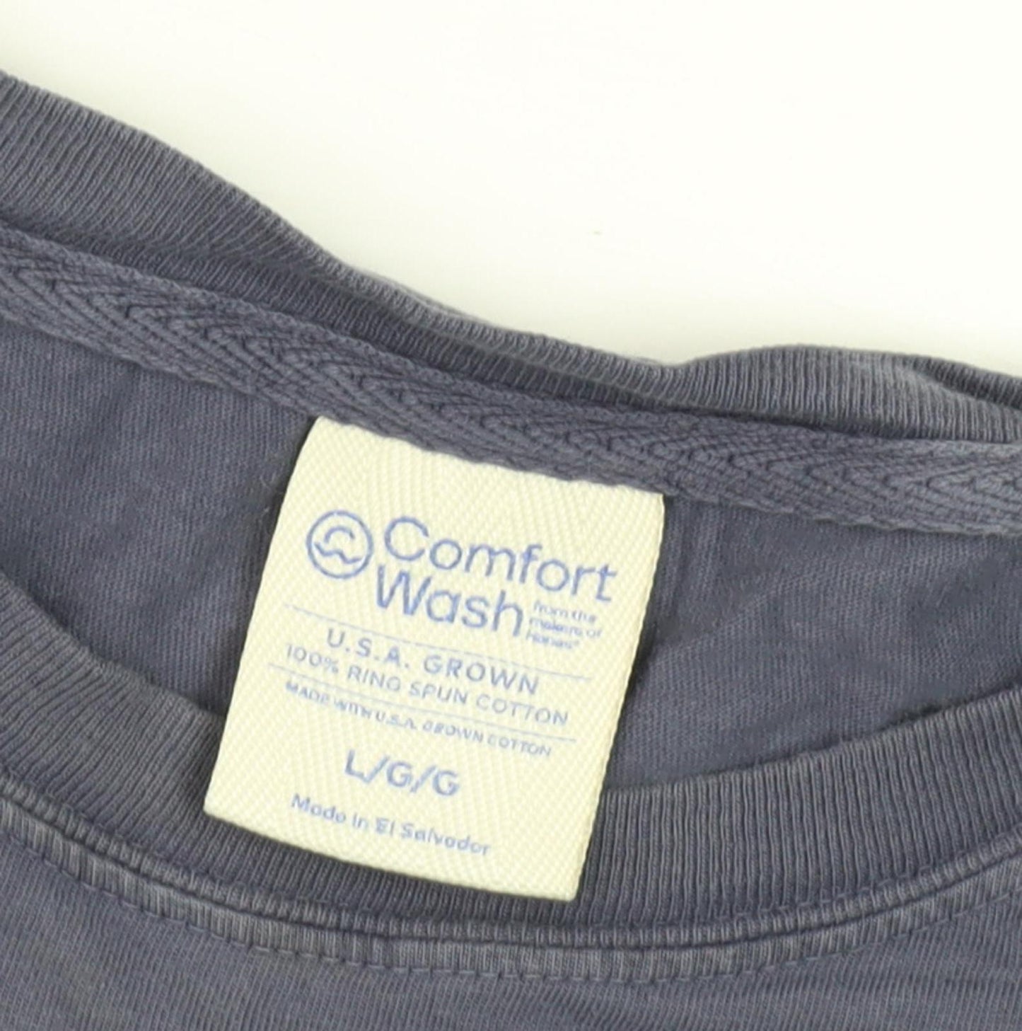 Comfort Wash Men's Blue L Graphic Print T-Shirt