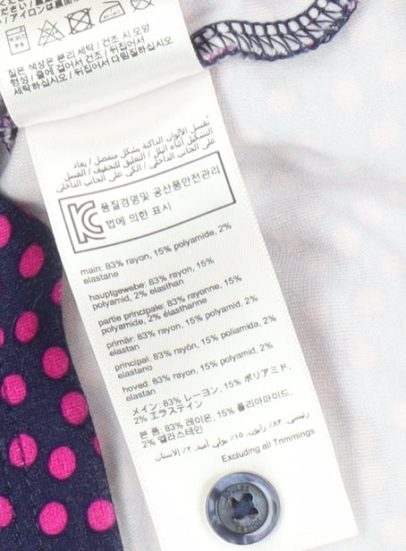 Joules Women's Multicoloured Polka Dot Blouse Size 12