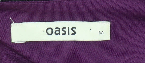 Oasis Women's Black Sequin Fit & Flare Dress M