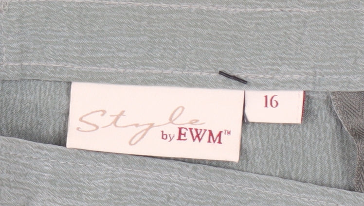 Style by EWM Women's Green Midi Pencil Skirt Size 16