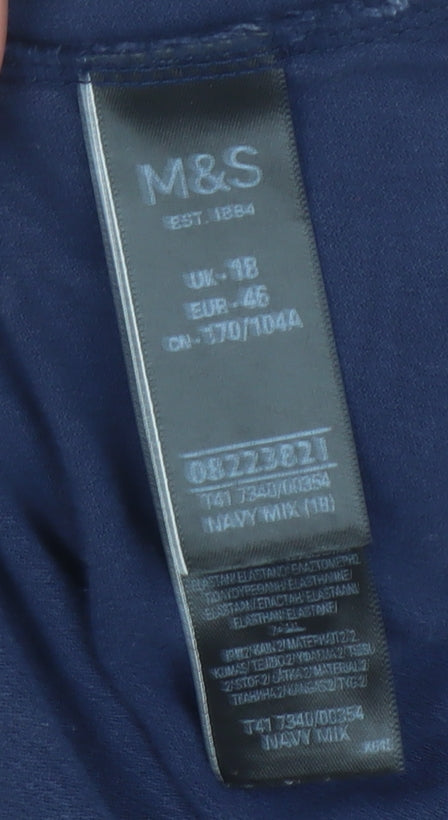 Marks and Spencer Women's Floral Blouse Size 18 Multicoloured