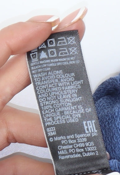 Marks and Spencer Blue Geometric Sweatshirt - Women, Size 8