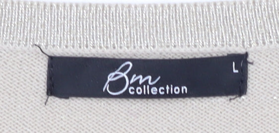 Bm Collection Women's Beige Pullover Jumper L