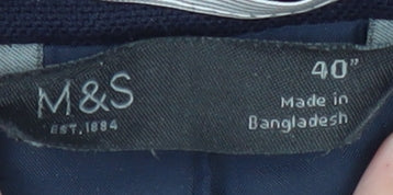 Marks and Spencer Men's Blue Blazer, Size 40, Notch Lapel