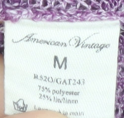 American Vintage Women's Purple Cardigan M Knit
