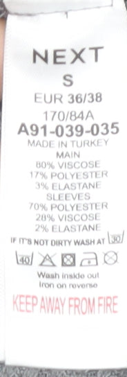 Next Women's Grey Striped Pullover Jumper Size S