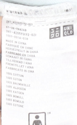 Uniqlo Women's White T-Shirt, Size S, Casual Style