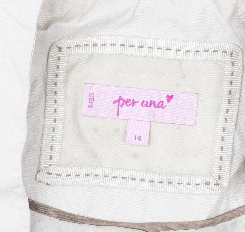 Marks and Spencer Women Beige 14 Per Una Jacket