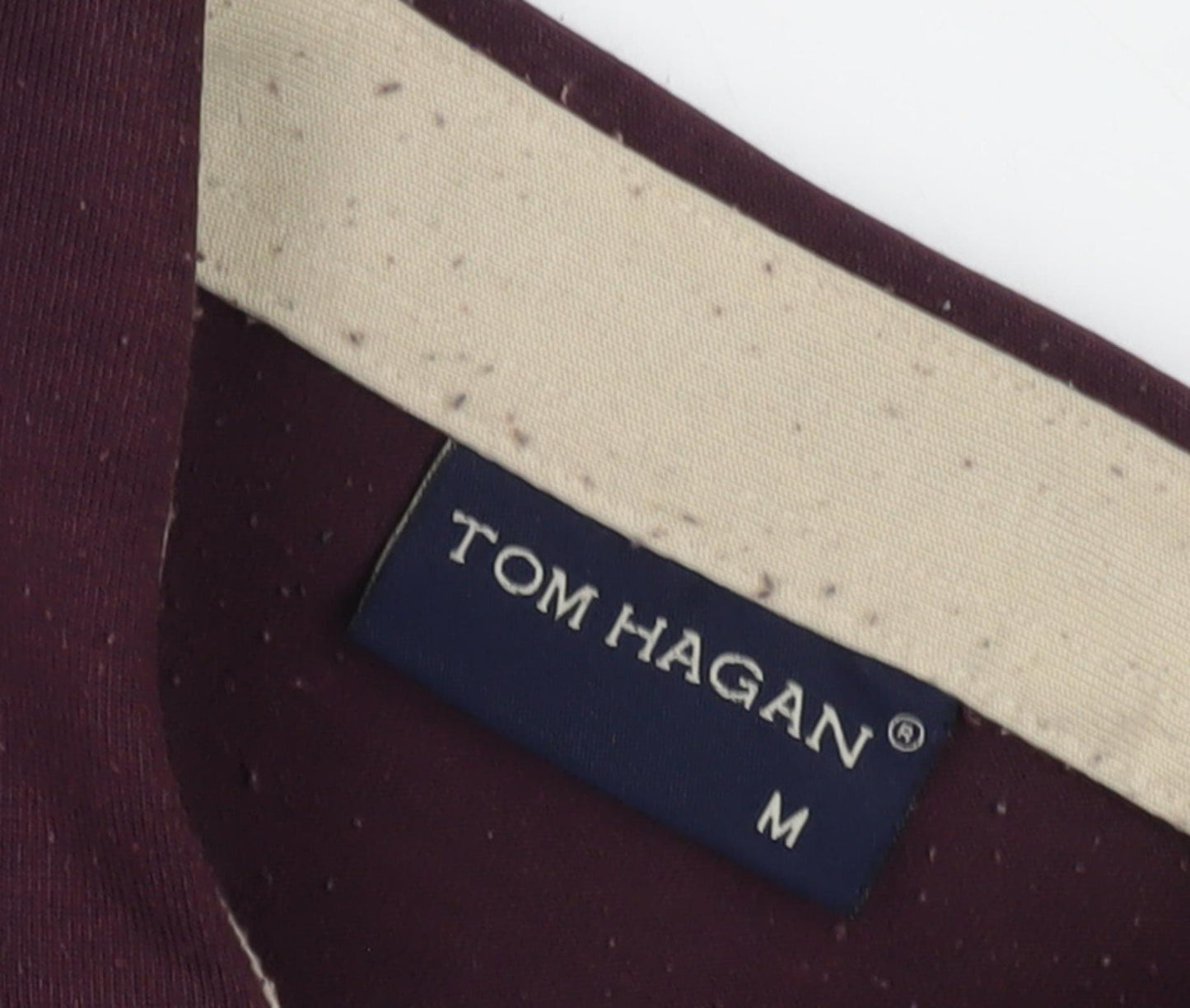 Tom Hagan Men's Polo Shirt, Brown, M, Retro Style