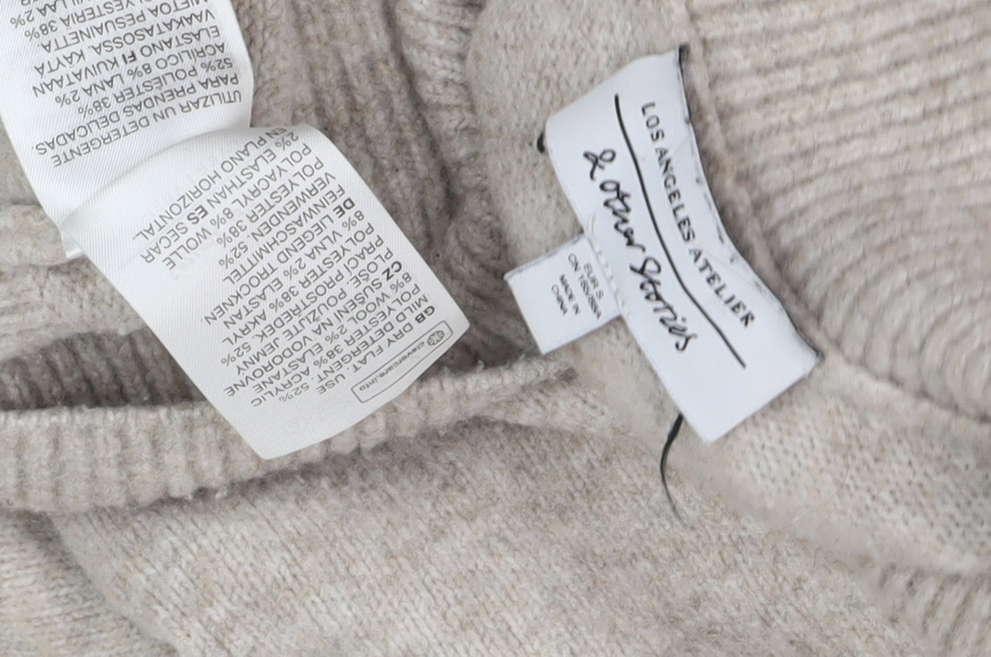 & Other Stories Women's Beige Wool Pullover Jumper, M