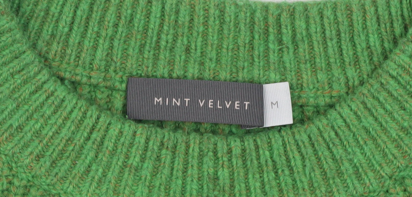 Mint Velvet Women's Green Wool Blend Pullover Jumper - M