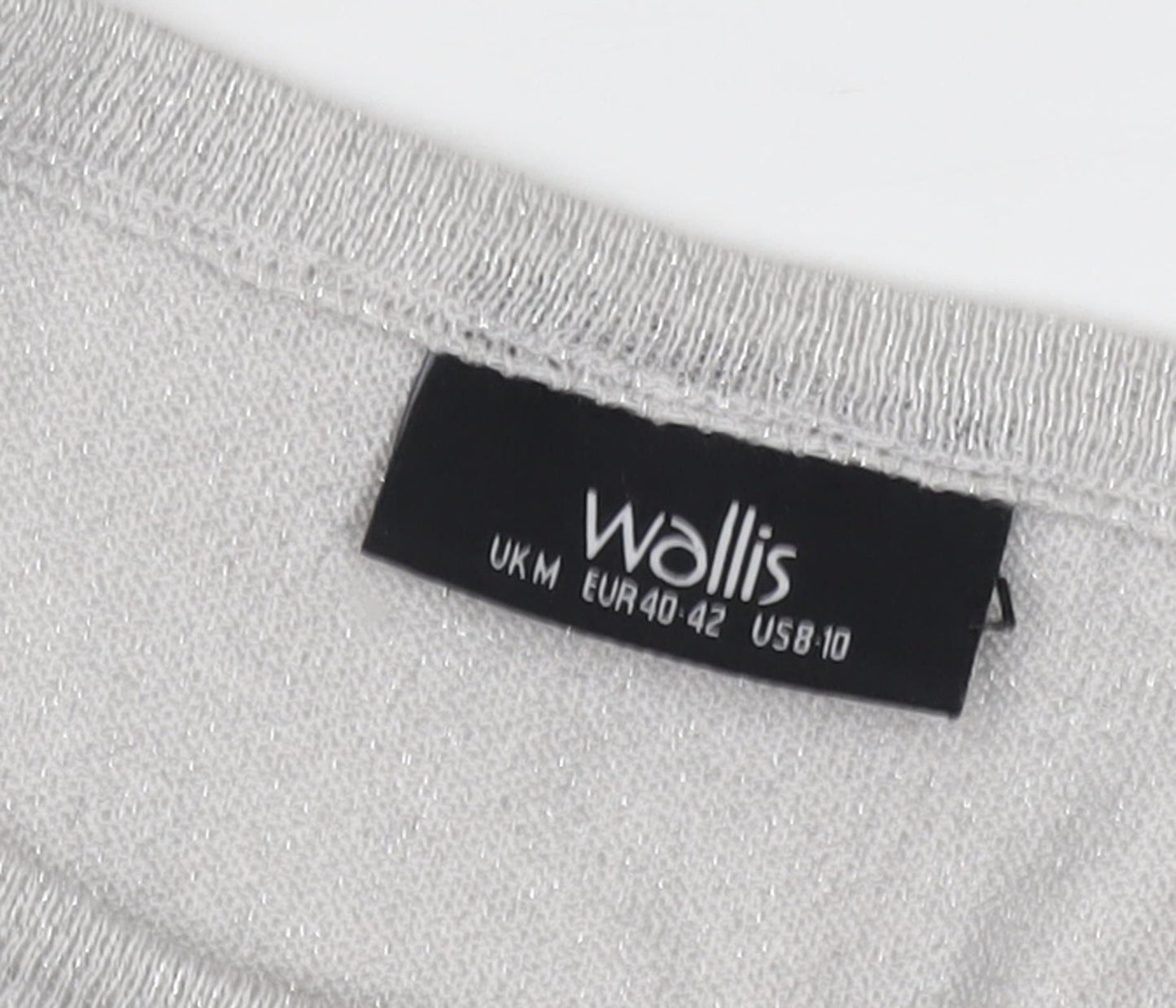 Wallis Women's Grey Pullover Jumper, Crew Neck, Size M