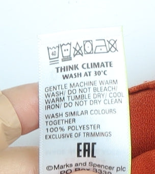 Marks and Spencer Orange Dress, Size 8, Short Sleeve