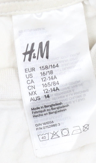 H&M Boys White PlayStation Graphic T-Shirt, Size 11-12 Years