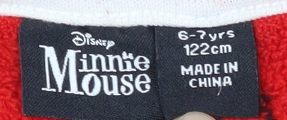Disney Girls White Minnie Mouse Fleece Pyjama Top 6-7 Years