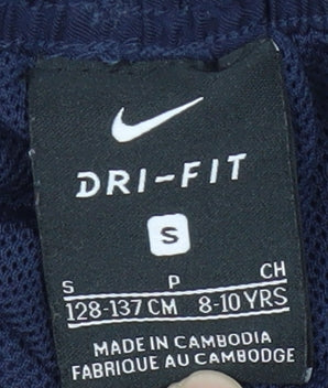 Nike Boys Blue Track Pants S Size Dri-FIT