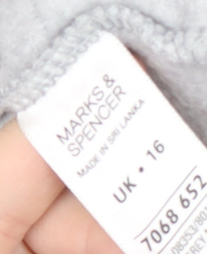 Marks & Spencer Women's Grey Full Zip Jacket Size 16