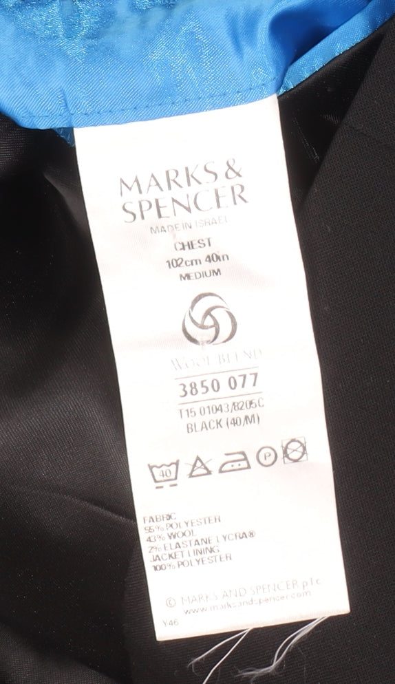 Marks and Spencer Men's Black Tuxedo Blazer 40R