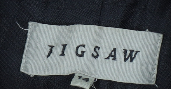 Jigsaw Women's Black Wool Cashmere Coat Size 14