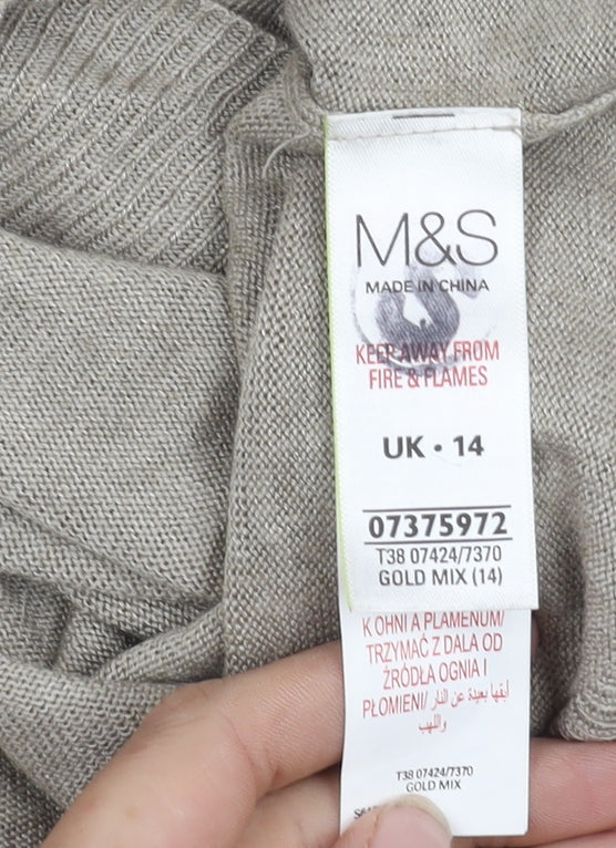Marks and Spencer Women's Gold Sequin Pullover Size 14