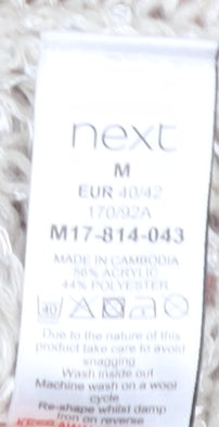 Next Women's Beige Knit Pullover Jumper Size 12