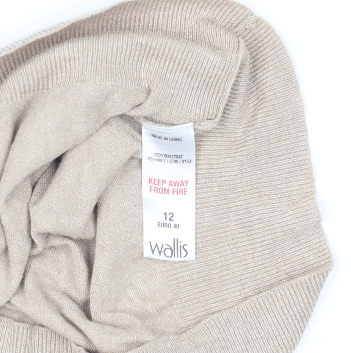 Wallis Women's Beige Long Sleeve Jumper Size 12