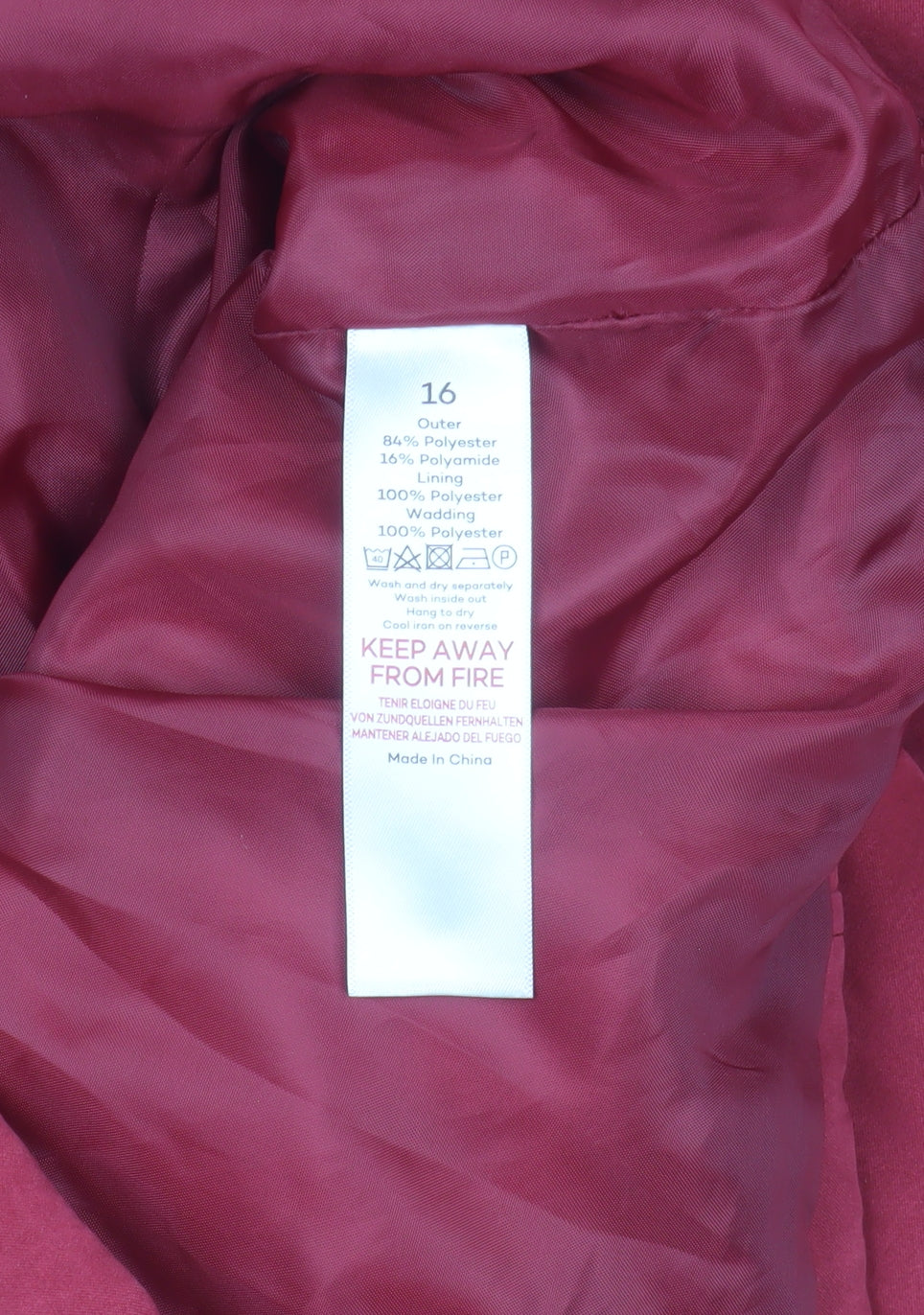 Bonmarché Women's Red Anorak Jacket Size 16