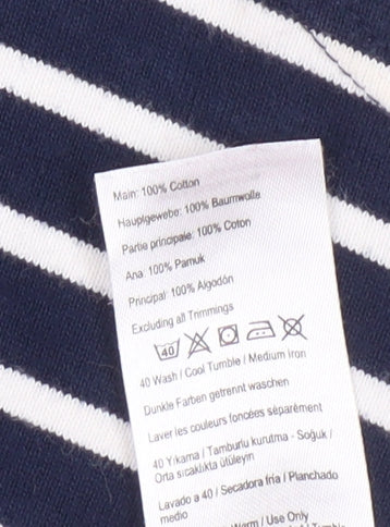 Joules Women’s Blue Striped Long Sleeve T-Shirt Size 6