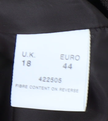 Eastex Women's Brown Floral Embroidered Skirt Size 18