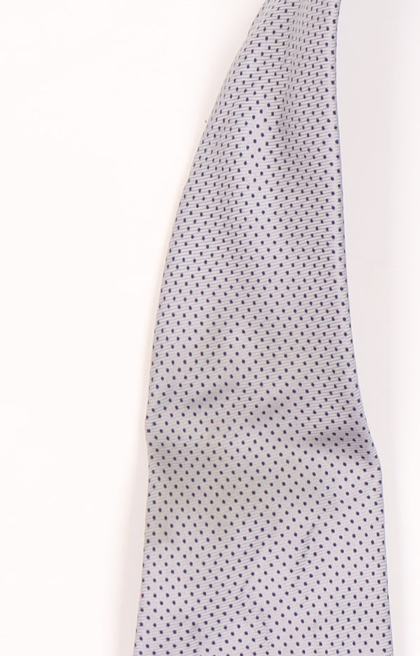 Frangi Men's Grey Silk Polka Dot Tie, New