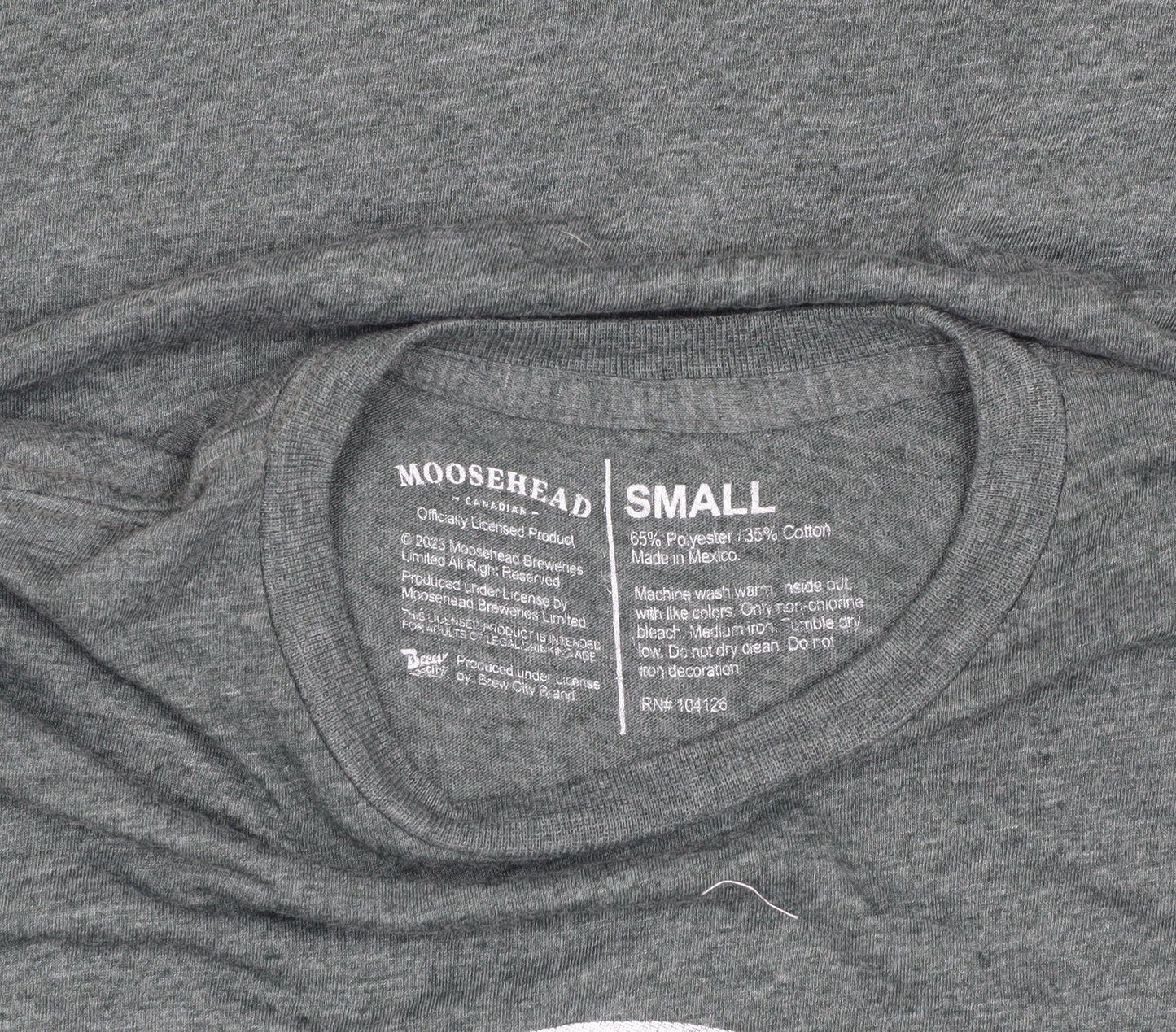 Moosehead Men's Grey Small Beer Graphic T-Shirt