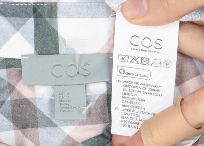 COS Women’s Multicoloured Check Shirt Dress Size 12