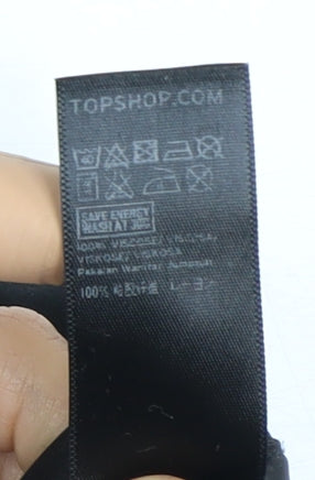 Topshop Women's Black Floral Jumpsuit, Size 10, Long Sleeve