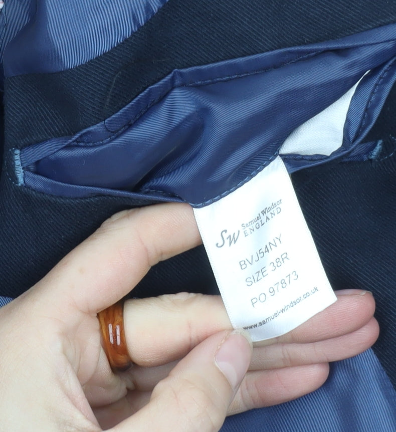 Samuel Windsor Men's Blue Cotton Blazer Size 38R