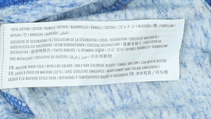 Hollister Men's Blue Crew Neck T-Shirt - Size L