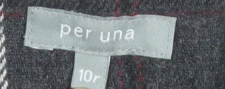 Per Una Women's Plaid A-Line Midi Skirt, Size 10