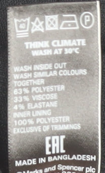 Marks and Spencer Black Trumpet Skirt, Size 12, Women's