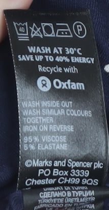 Marks and Spencer Women's Blue Polka Dot Jacket Size 14