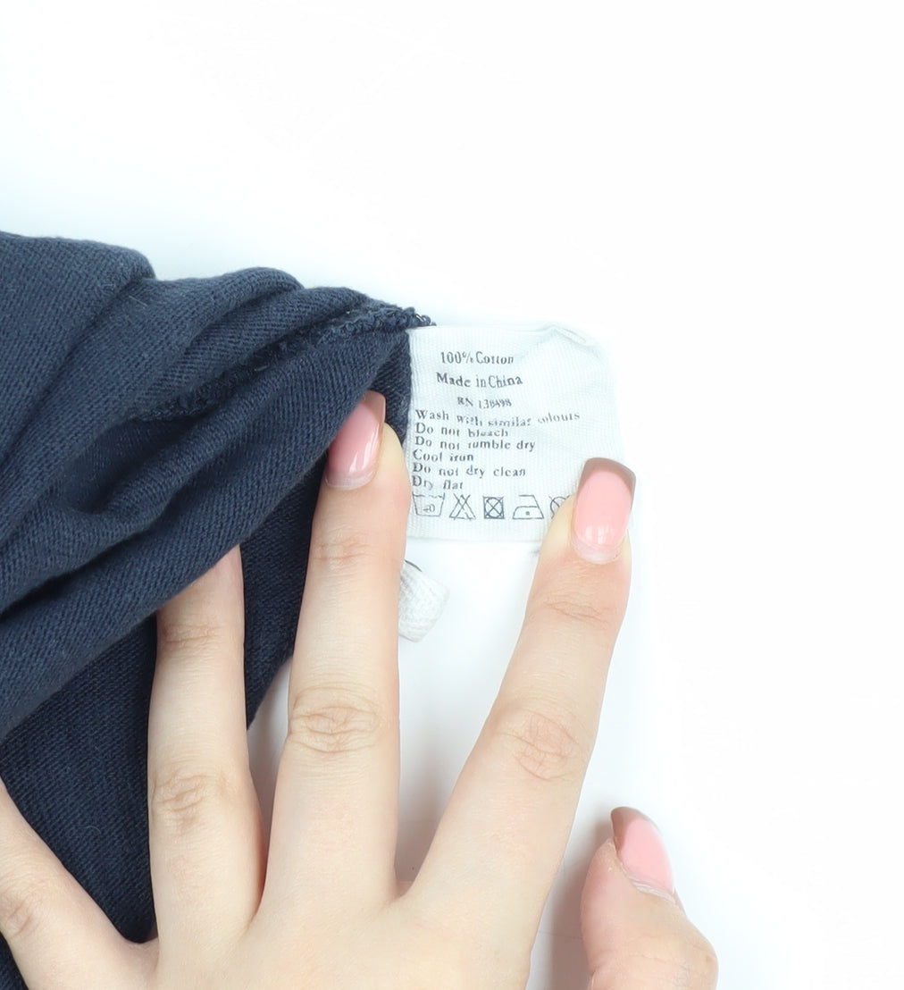 Jack Wills Men's Blue Henley Shirt - Medium