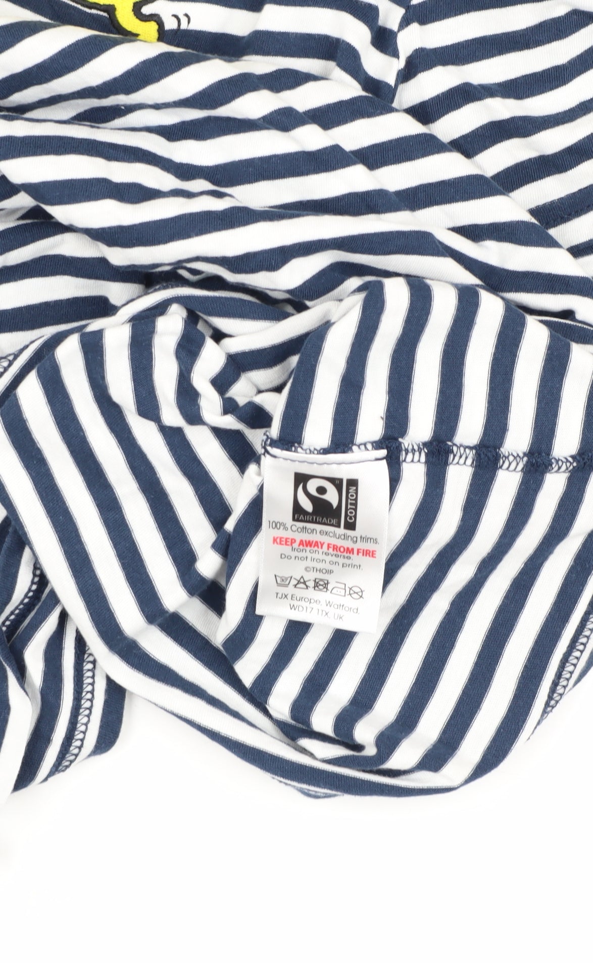 Comic Relief T-Shirt Unisex Medium Blue Striped Mr. Men