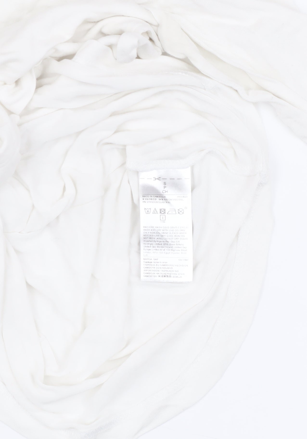 Gap Women's White Long Sleeve T-Shirt - Size S