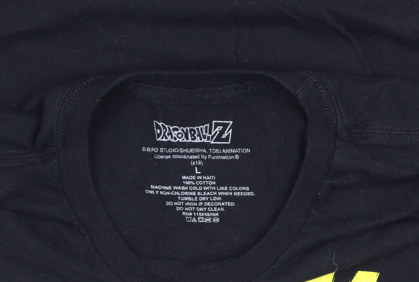 Dragon Ball Z Vegeta Anime Graphic T-Shirt for Men L