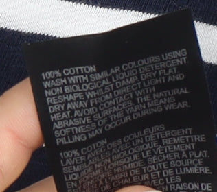 Whistles Women's Blue Striped T-Shirt, Medium, Casual Jersey Top